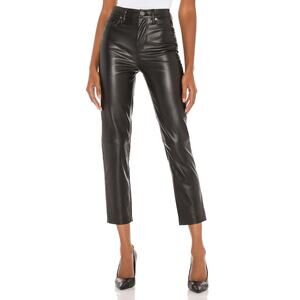 Blank Nyc 'Vegan' Black Faux Leather Straight Leg Pant Size 25